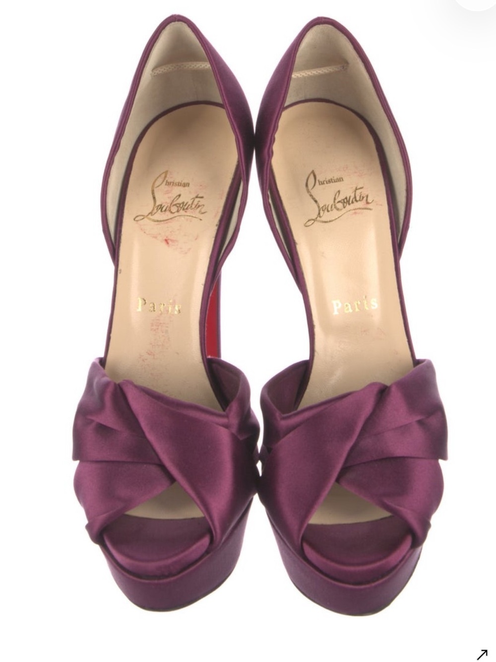 Christian Louboutin Satin Bow Accent Slingback Sandals